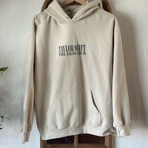 Taylor Swift The Eras Tour Inspired Beige Hoodie Swiftie Size L